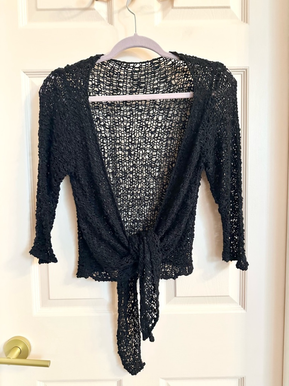 Black knitted lost river clothing jacket top